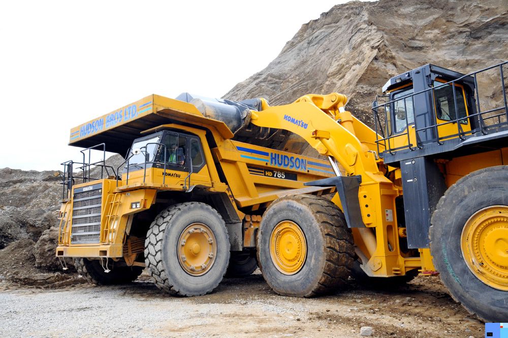 Komatsu WA1200.  The largest loader operating in Ireland at Hudson Quarries, Blessington, Co Wicklow.